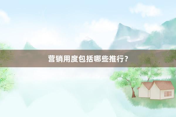 营销用度包括哪些推行？